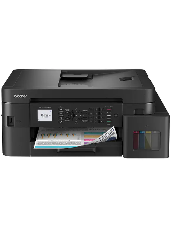 Multifuncional Tinta Continua Brother MFCT930DW, impresión dúplex, 30 ppm negro/26 ppm color, Wifi 2.4/5Ghz, Ethernet, cama plana color tamaño carta 3