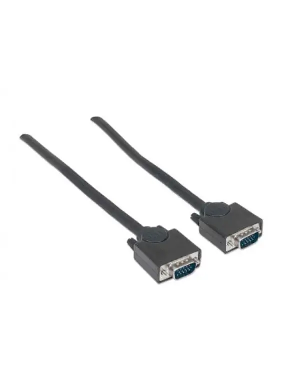 311731 Cable SVGA HD15 macho a HD15 macho, de 1.8m Color Negro, Completamente blindado para reducir la interferencia EMI. 3