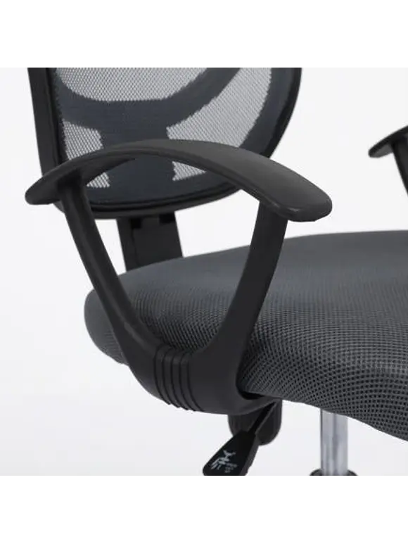 Silla Secretarial Nextep de Altura Ajustable Tela Gris Base Giratoria 1