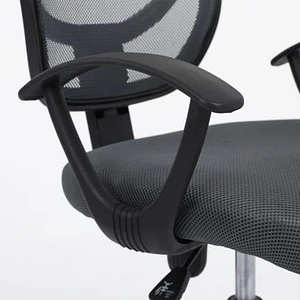 Silla Secretarial Nextep de Altura Ajustable Tela Gris Base Giratoria