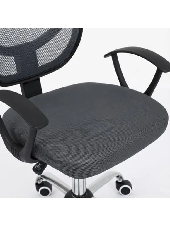 Silla Secretarial Nextep de Altura Ajustable Tela Gris Base Giratoria 4