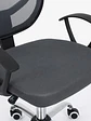 Silla Secretarial Nextep de Altura Ajustable Tela Gris Base Giratoria - Miniatura 4
