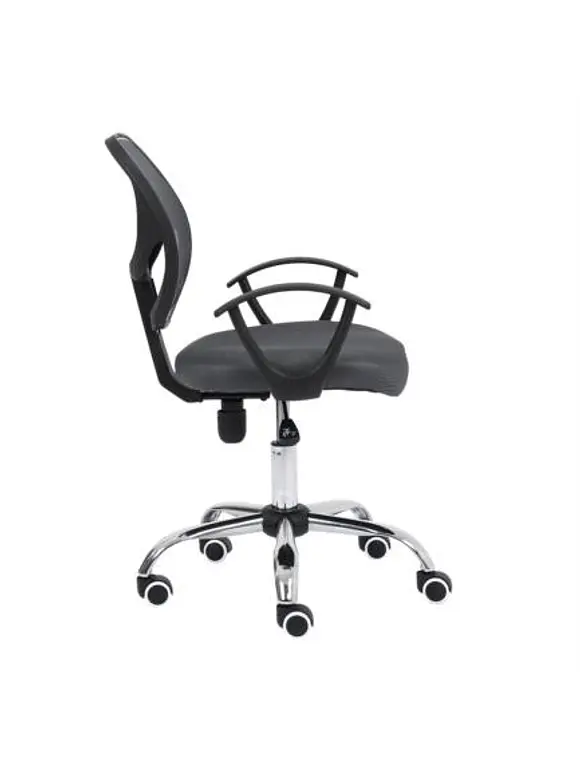 Silla Secretarial Nextep de Altura Ajustable Tela Gris Base Giratoria 6