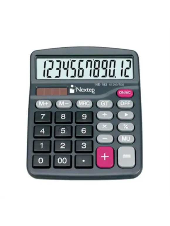 Calculadora Nextep 12 Dígitos Semi Escritorio Bateria/Solar 1