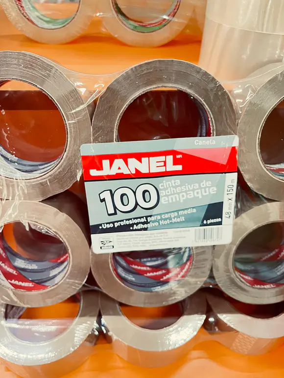 Cinta Janel 156 Empaque Canela 48mmx150m 3