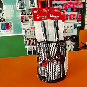 Porta Lápices Nextep Malla Metálica Grande 11.5cmx14cm