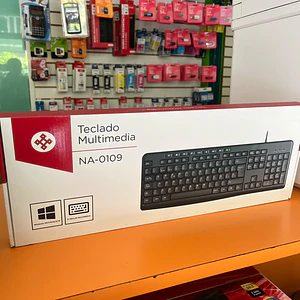 Teclado Multimedia Naceb Technology NA-0109, Estándar, Negro, Alámbrico