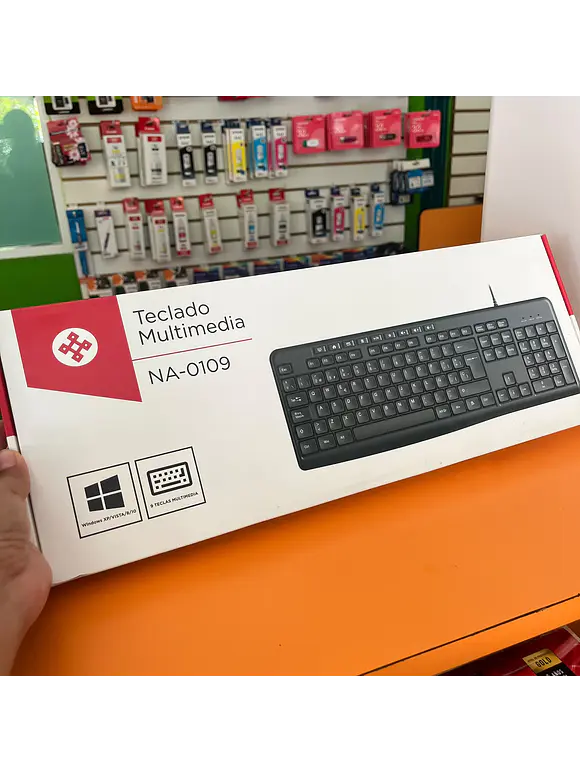 Teclado Multimedia Naceb Technology NA-0109, Estándar, Negro, Alámbrico 2