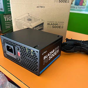 Fuente de Poder ACTECK Blazar Evo ACTECK FS500E Advanced Series 500W Slim. para gabinetes compactos: KENDAL, BERN, ATOM, BROOK