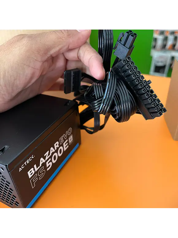 Fuente de Poder ACTECK Blazar Evo ACTECK FS500E Advanced Series 500W Slim. para gabinetes compactos: KENDAL, BERN, ATOM, BROOK 2