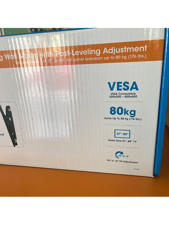 Soporte Universal Inclinable de Pared con Ajuste de Nivelación de Poste para Pantallas de 37