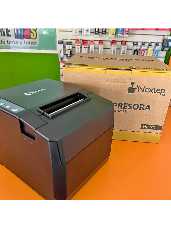 Mini Impresora POS Nextep NE-511, Térmico, 203 dpi, 160 mm/s, USB/RJ11/LAN 1