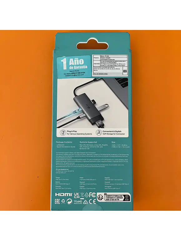 Concentrador USB tipo C 5 en 1, HUB USB TP-LINK 5 PUERTOS, UH5020C 4