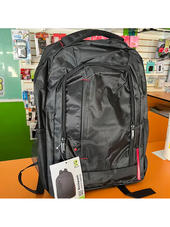 Mochila hasta 17 pulgadas, UNIVERSITY, Backpack, varios compatimientos, organizador frontal, costuras/asas reforzadas, Negro, BROBOTIX 1