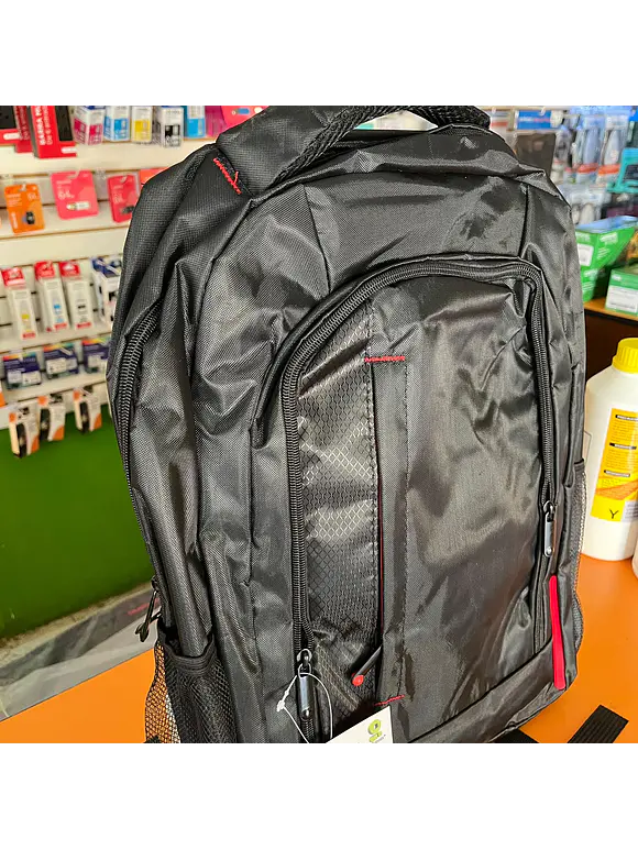 Mochila hasta 17 pulgadas, UNIVERSITY, Backpack, varios compatimientos, organizador frontal, costuras/asas reforzadas, Negro, BROBOTIX 2