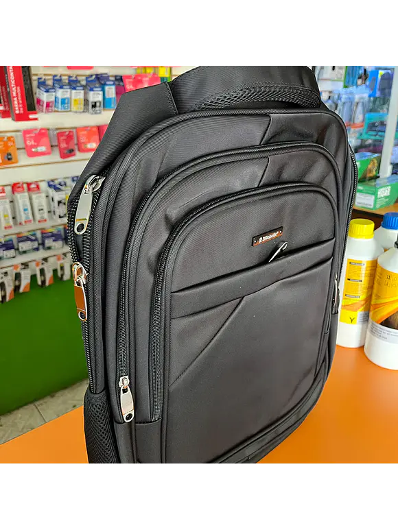 Mochila hasta 17 pulgadas, VARSOVIA, Backpack, varios compatimientos, organizador frontal, costuras/asas y tirantes reforzadas, acolchados, Negro, 6005644 4