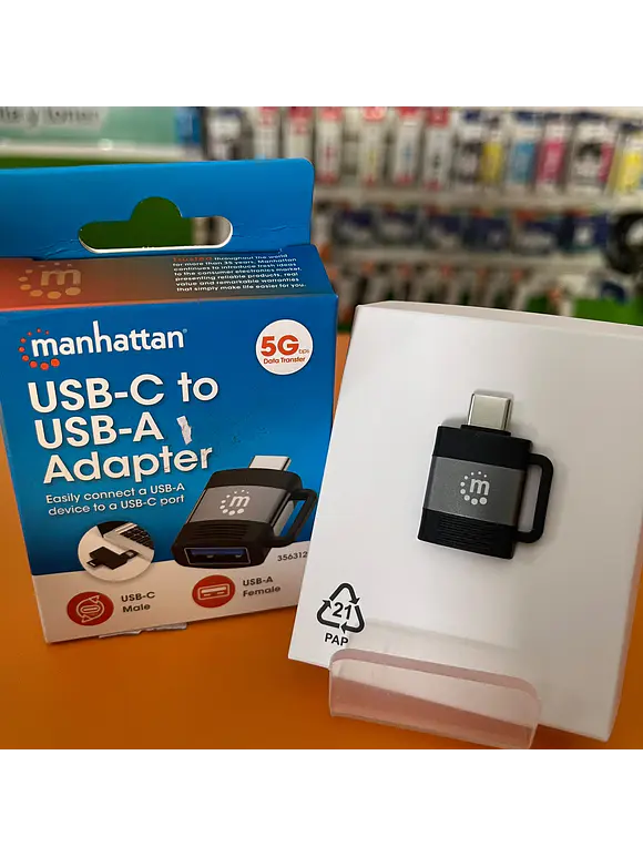 356312 Adaptador de USB-C a USB-A V3.2; Conecta fácilmente un dispositivo USB-A a un puerto USB-C. 1