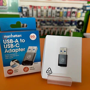 356305 Adaptador de USB-A a USB-C V3.2, Conecta fácilmente un dispositivo USB-C a un puerto USB-A.