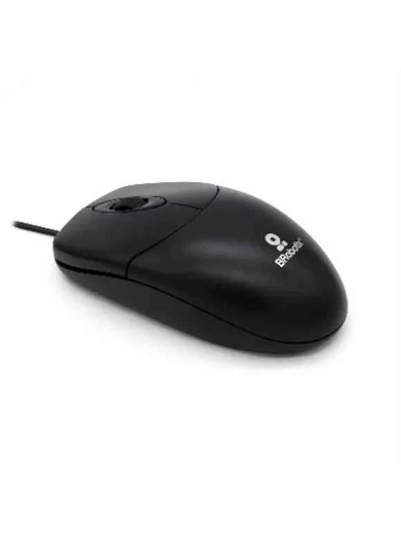 Mouse Básico USB BROBOTIX 497202, Negro, 3 Botones, Alámbrico, Óptico 1
