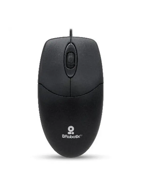 Mouse Básico USB BROBOTIX 497202, Negro, 3 Botones, Alámbrico, Óptico 2