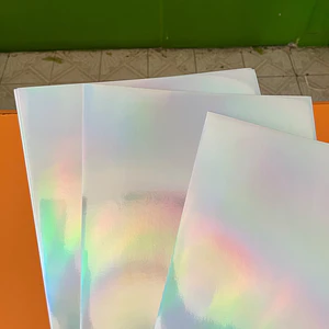 VINIL AUTOADHESIVO HOLOGRAFICO IMPRIMIBLE TINTA COMUN 10 HOJAS A4