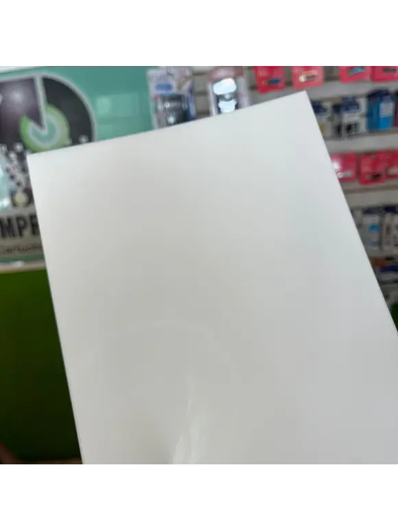 VINIL AUTOADHESIVO IMPRIMIBLE TINTA COMUN 10 HOJAS SEMITRANSPARENTE 3
