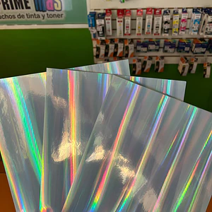 VINIL AUTOADHESIVO TORNASOL IMPRIMIBLE TINTA COMUN 10 HOJAS A4