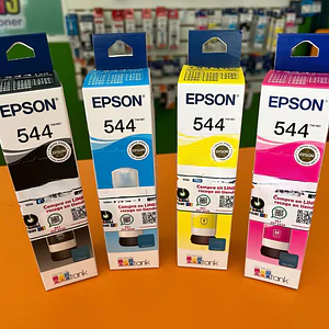 PACK Botella de Tinta Epson T544: Negro, Cyan, Amarillo, Magenta