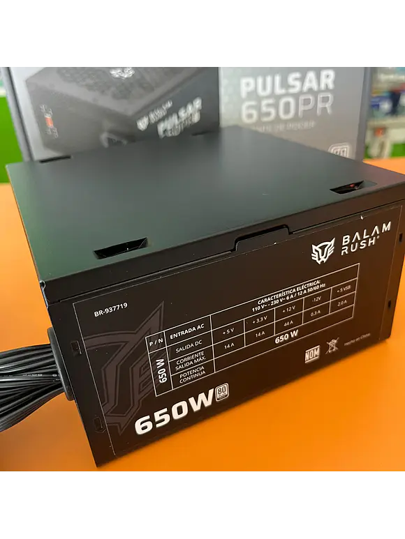 Fuente de Poder 650W 80 Plus White BALAM RUSH PULSAR 650PR NOVA SERIES 3