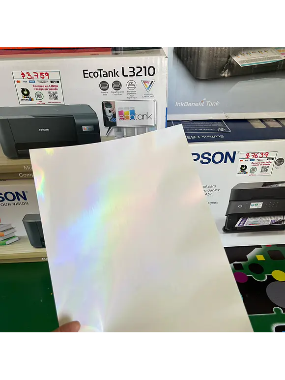 LAMINADO EN FRíO A4 HOLOGRAFICO ARCOIRIS HOJA 2