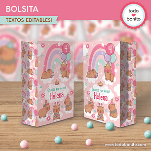 Capibara rosa: bolsa sorpresita Descarga GRATIS