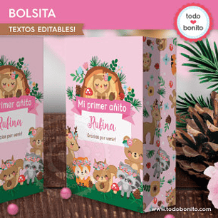 Animales del bosque rosa: bolsa sorpresita Descarga GRATIS