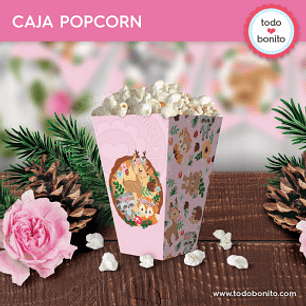 Animales del bosque rosa: caja popcorn Descarga GRATIS