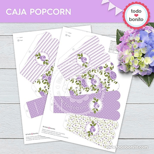 Shabby Chic Lila: cajita popcorn Descarga GRATIS