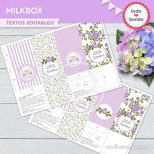 Shabby Chic Lila: cajitas milkbox Descarga GRATIS