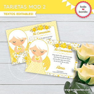 Shabby Chic Amarillo: estampita religiosa MOD 2 Descarga GRATIS