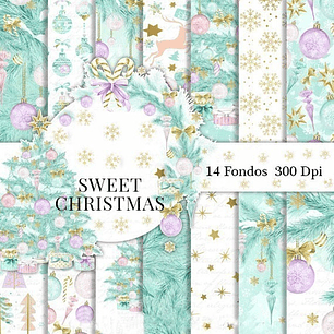 Kit Imprimible  Navidad 1- 14 Fondos 