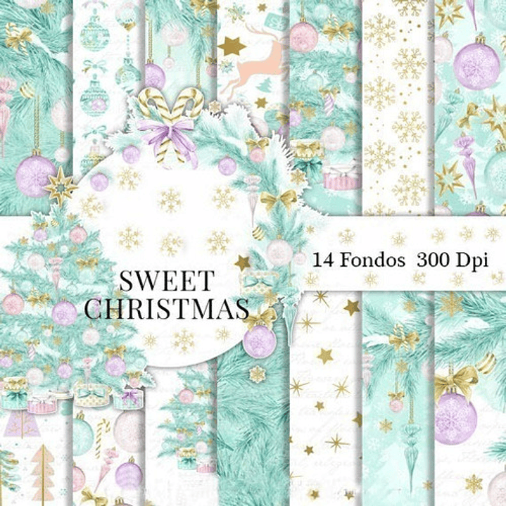 Kit Imprimible  Navidad 1- 14 Fondos  1