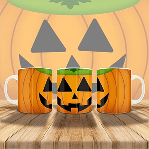 16 Plantillas Sublimación Tazas - Halloween #2 / Editables