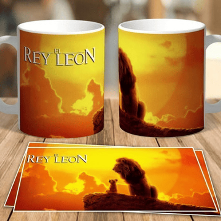38 Plantillas Sublimación Tazas Infantiles - El Rey León 7