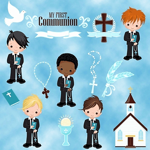 Kit Imprimible Comunión 12  - 15 Imágenes