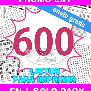 Kit Imprimible Sopa Letras Crucigramas Sudoku