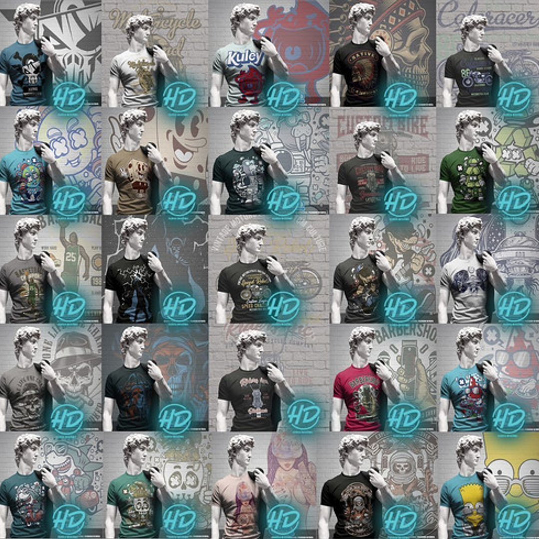 Pack + 30000 Vectores Premium De Remeras Sublimar Serigrafía 3