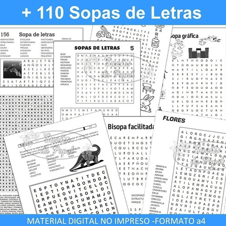 Kit Imprimible Sopa Letras Crucigramas Sudoku 3