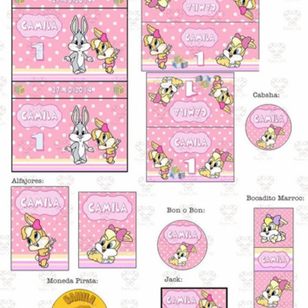 Kit Imprimible Looney Tunes Nena Editable 3