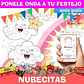 Kit Imprimible Nubecitas Nubes Arco Iris Editable - Miniatura 1