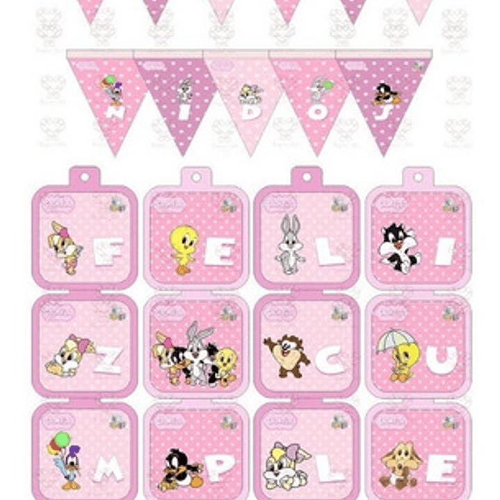 Kit Imprimible Looney Tunes Nena Editable 7