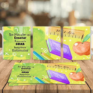 Plantillas Sublimación Tazas - Día Del Maestro #4