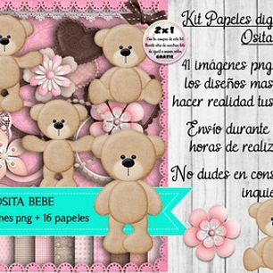 Papeles Fondos Y Cliparts Imagenes Png Osita Osa Bebe