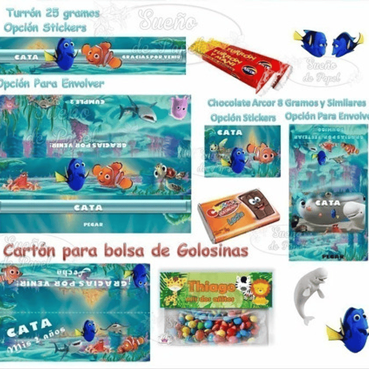 Kit Imprimible Buscando A Dory Nemo Editable 3